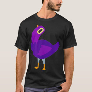 T-shirt Chemise Emoji Dove - Tee - shirt Pigeon Violet