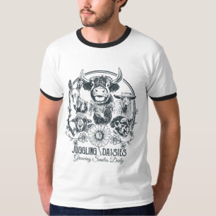 T-shirt Chemise en bois de folie de la ferme