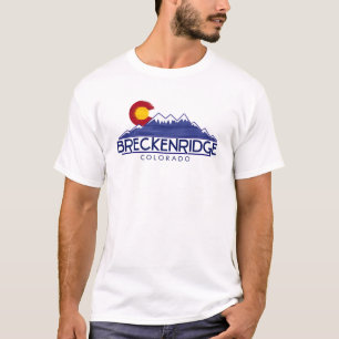 T-shirt Chemise en bois de montagnes Breckenridge Colorado