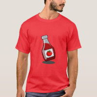 Chemise en bouteille Ketchup en dessin