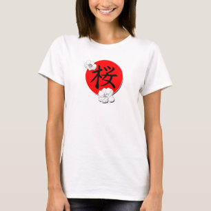 T-shirt Chemise en fleurs cerise Kanji SAKURA 1 T