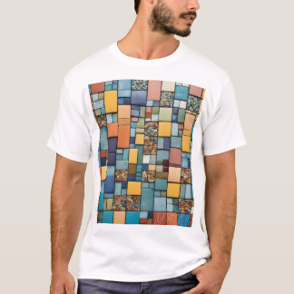 T-shirt "Chemise en mosaïque dynamique - Colorée géométriq