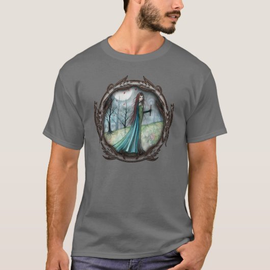 T-shirt Chemise en T d'art fantastique de vampire gothique (Devant)