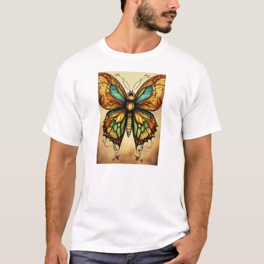 T-shirt Chemise en T pour papillons d'aquarelle Whimsical  (Devant)