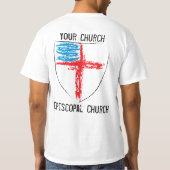 T-shirt Chemise épiscopale de bouclier (Dos)