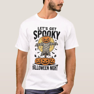 T-shirt Chemise Épouvantail Citrouille Graphique Halloween