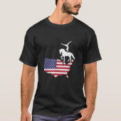 T-shirt Chemise Equestrian Vaulting US Drapeau T (Devant)
