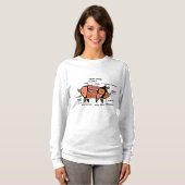 T-shirt chemise expliquant les cochons (Devant entier)