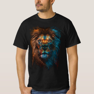 T-shirt Chemise Face Lion, Chemise Safari Africaine