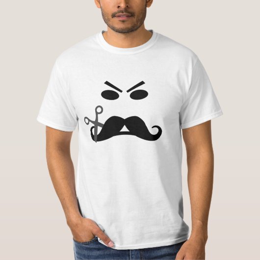 T-shirt Chemise fâchée de moustache - choisissez le style (Devant)