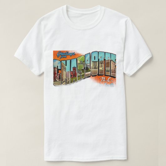 T-shirt Chemise Fading Greeting T Charlotte (Design devant)