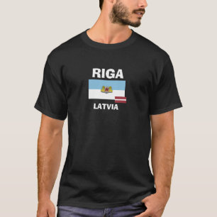 T-shirt Chemise faite sur commande de drapeau de Riga