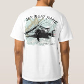T-shirt Chemise faite sur commande de nom de bateau de (Dos)