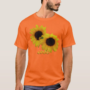 T-shirt Chemise faite sur commande de tournesol de