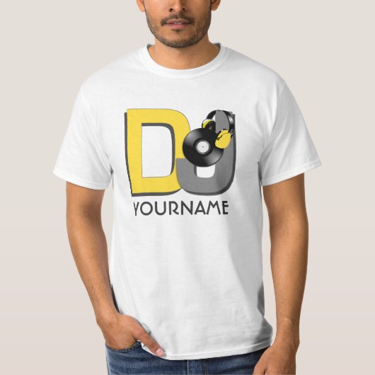 T-shirt Chemise faite sur commande du DJ - choisissez le (Devant)