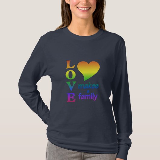 T-shirt Chemise FAMILIALE RAINBOW - choisir style & couleu (Devant)