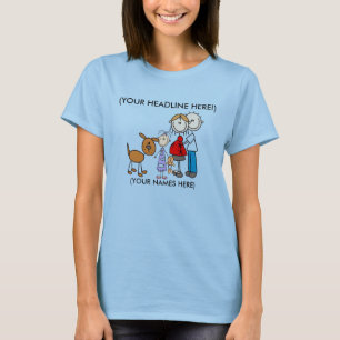 T-shirt Chemise Famille Bâton Personnalisée Deux