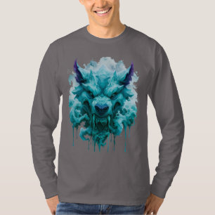 T-shirt Chemise fantaisie Ice Wolf à manches longues