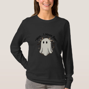 T-shirt Chemise fantôme de vache mignonne Halloween Meugle