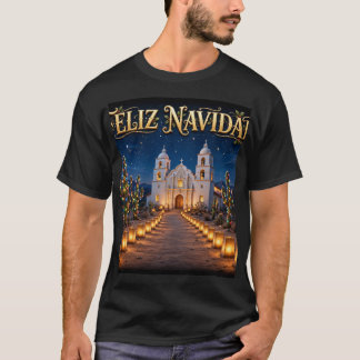 T-shirt Chemise Feliz Navidad Mission Luminarias Désert