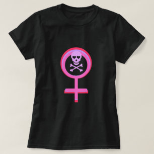 T-shirt Chemise femelle de goth de symbole