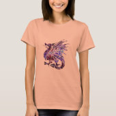 T-shirt Chemise féminine d'art dragon chinois (Devant)