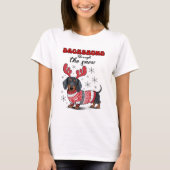 T-shirt Chemise féminine de Noël mignonne Dachshund (Devant)