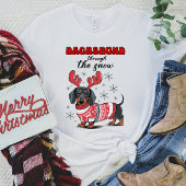 T-shirt Chemise féminine de Noël mignonne Dachshund