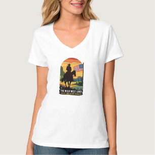 T-shirt chemise femme américaine, chemise femme américaine