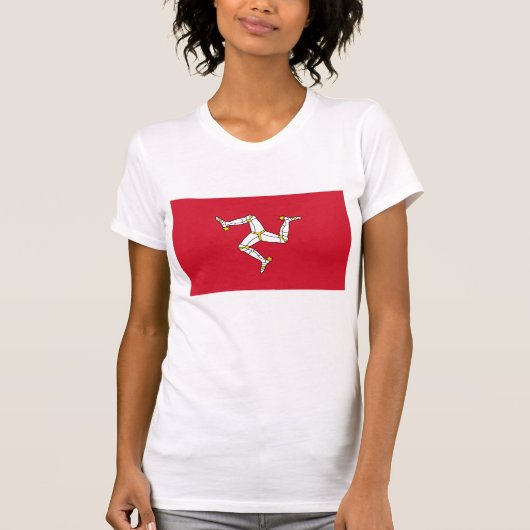 T-shirt Chemise femme avec drapeau de l'île de Man (Devant)