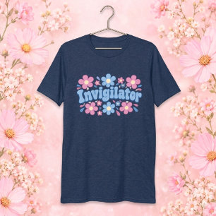 T-shirt Chemise femme pour surveillante d'examen florale