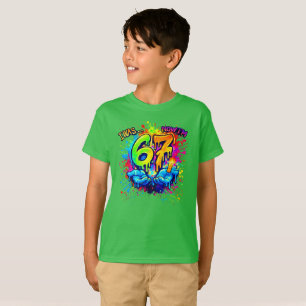 T-shirt Chemise Fête d'anniversaire Six Sept Graffiti, Six