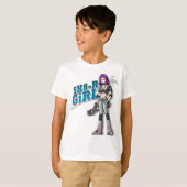 T-shirt Chemise fille SK8-R pour filles (Devant entier)
