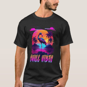 T-shirt Chemise Flamiingo Cyberpunk, Outrun Futuriste Rétr
