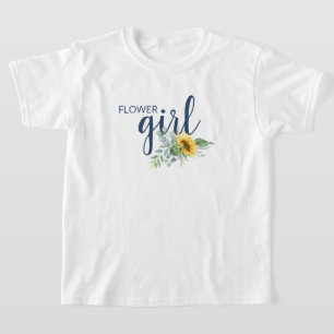 T-shirt Chemise Fleur Fille Tournesol Mariage