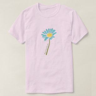 T-shirt Chemise Fleurie – Couleurs Bleues