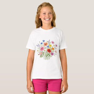 T-shirt Chemise Fleurie de Jardin de Fleurs Sauvages