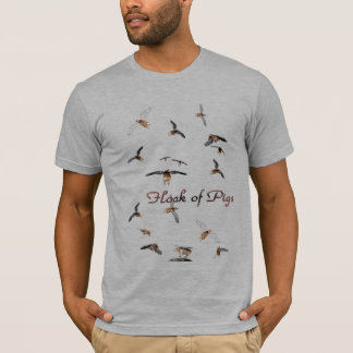 T-shirt Chemise Flock Of Pigs