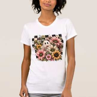 T-shirt Chemise « Floral Ghost » Halloween mignonne