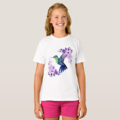 T-shirt Chemise Flower Hummingbird (Devant entier)