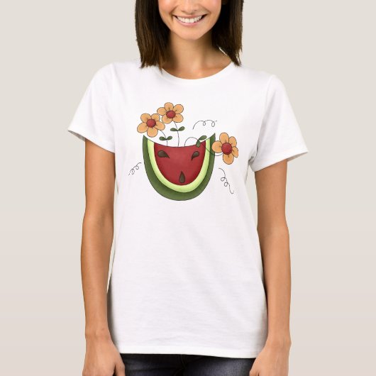 T-shirt Chemise Flower Melon (Devant)