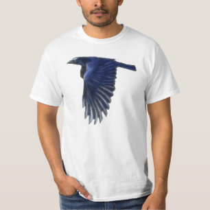 T-shirt Chemise Flying Raven Wildlife Art Value