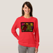 T-SHIRT CHEMISE FOLKLORIQUE DE DOUILLE DE "FEMMES" LONGUE (Devant entier)