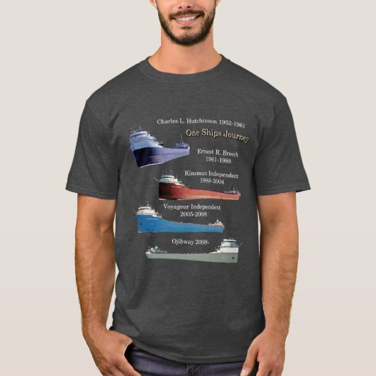 T-shirt Chemise foncée One Ships Journey (Devant)