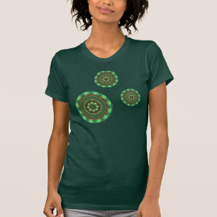 T-shirt Chemise foncée pour femmes Mandala Terre