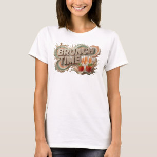 T-shirt Chemise Fresh Orange BRUNCH TIME Statement