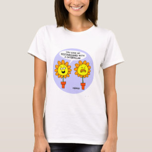 T-shirt Chemise Funny Mustache & Flower GardenerT