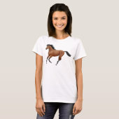 T-shirt Chemise galopante de Babydoll de dames de cheval (Devant entier)