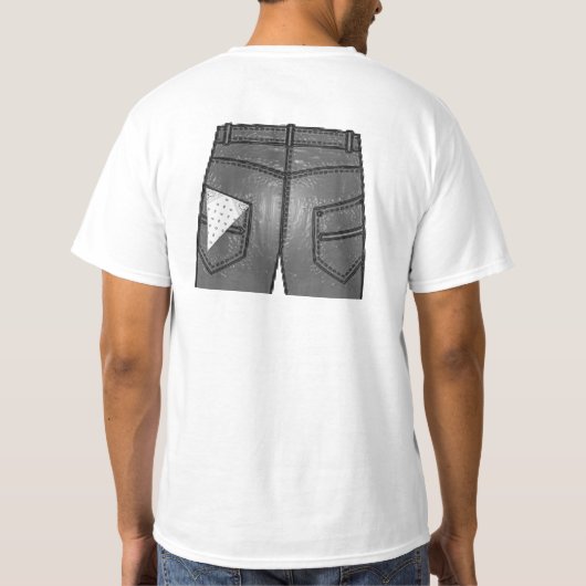 T-shirt Chemise gauche blanche Hanky Code (Dos)