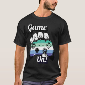 T-shirt Chemise Gay MLM Pride Game On Manette Patte de Tig